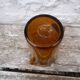 Pichet vintage en verre bullé ambre style Biot