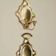 Large Swedish brass wall sconces in mid-century baroque style.