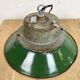 Green Enamel and Cast Iron Industrial Pendant Light, 1960s