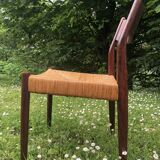 6 wooden and straw chairs, Scandinavian design Cees Braakman for Pastoe, 1960