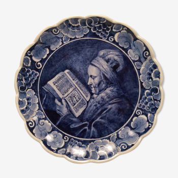Delft blauw plate, Rembrandt motif