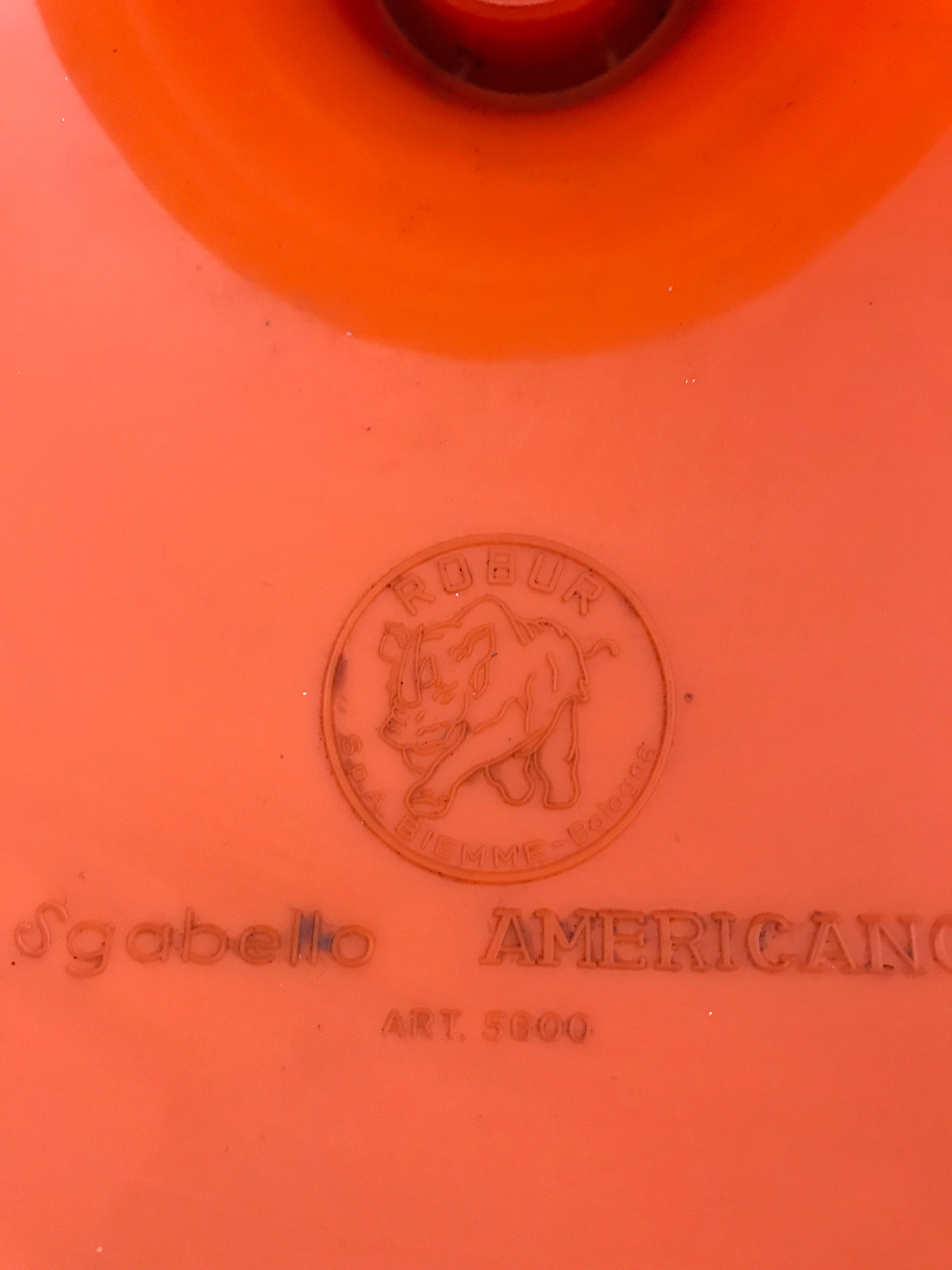 Vintage orange diabolo stool 70