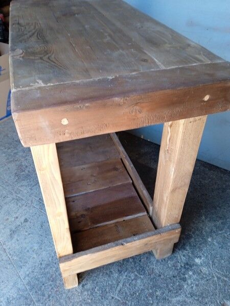 Solid wood worktable