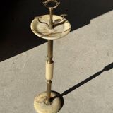 Marble and brass standing ashtray H74 D17