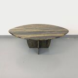 Vintage 70s Oval Marble Coffee Table
