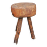 Old solid wood tripod stool