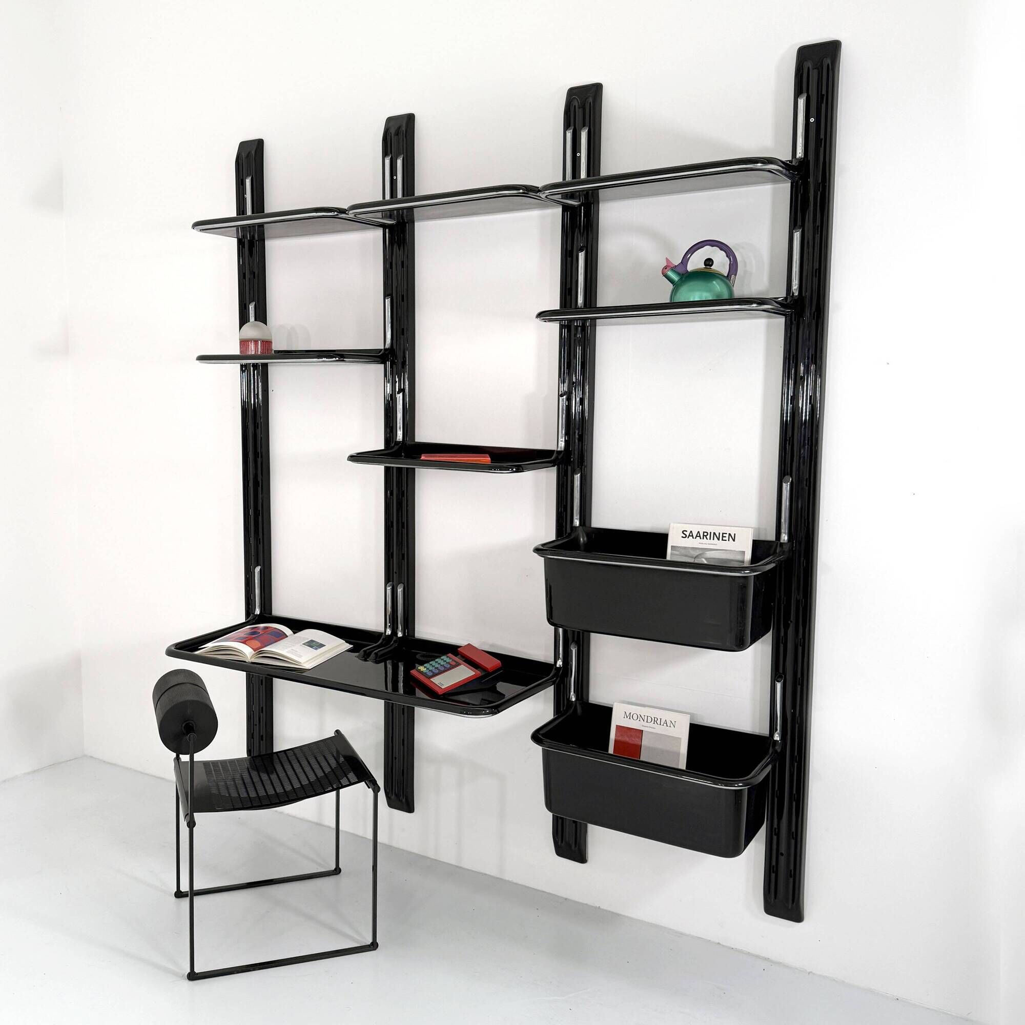 Speedy modular shelving unit by Alberto Rosselli for Saporiti, 1970