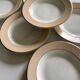 6 deep plates from L'Amandinoise model "Chamois" beige in very good condition.