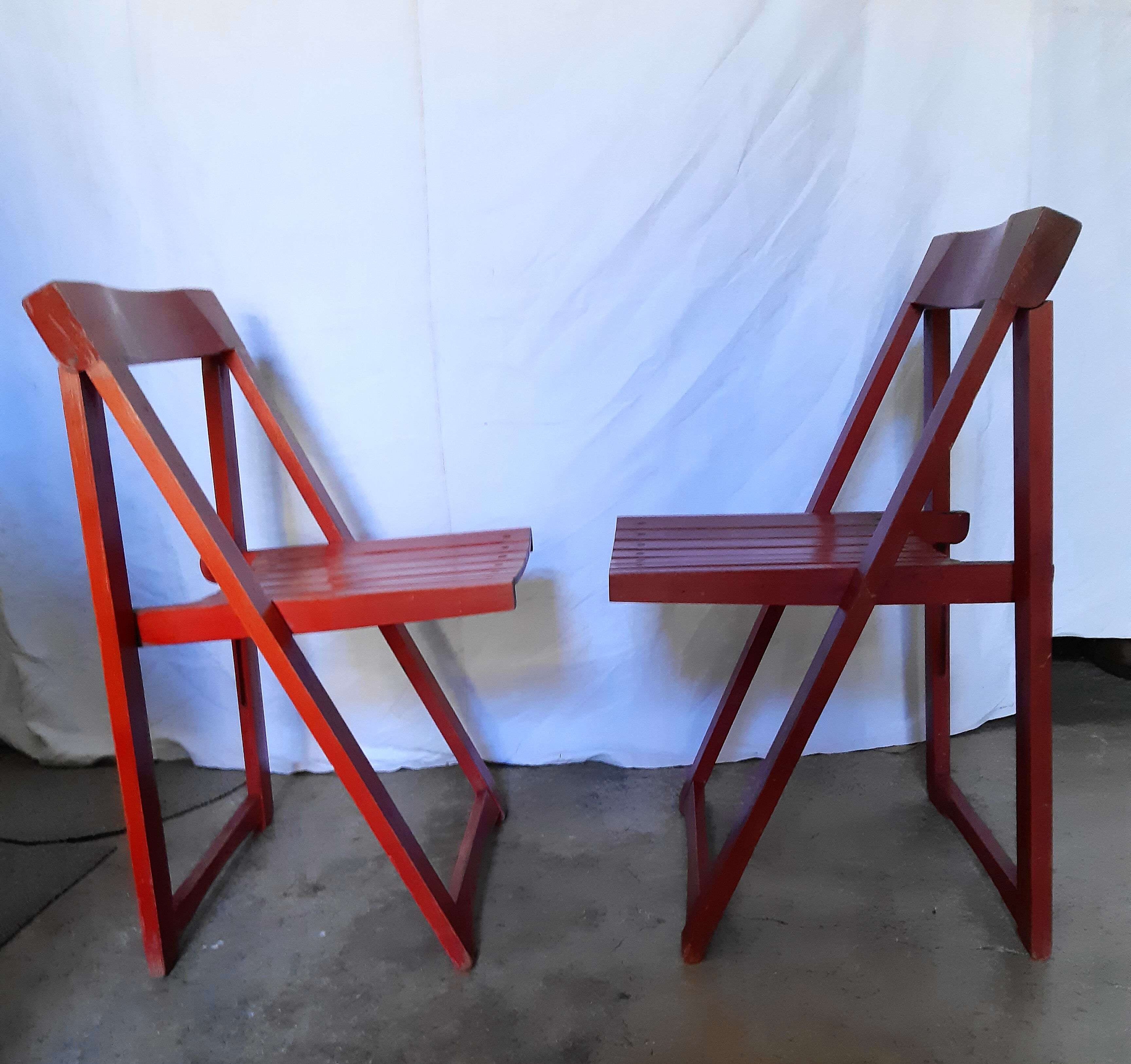 Pair of folding chairs, 60s