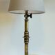 Solid brass lamp and vintage fabric