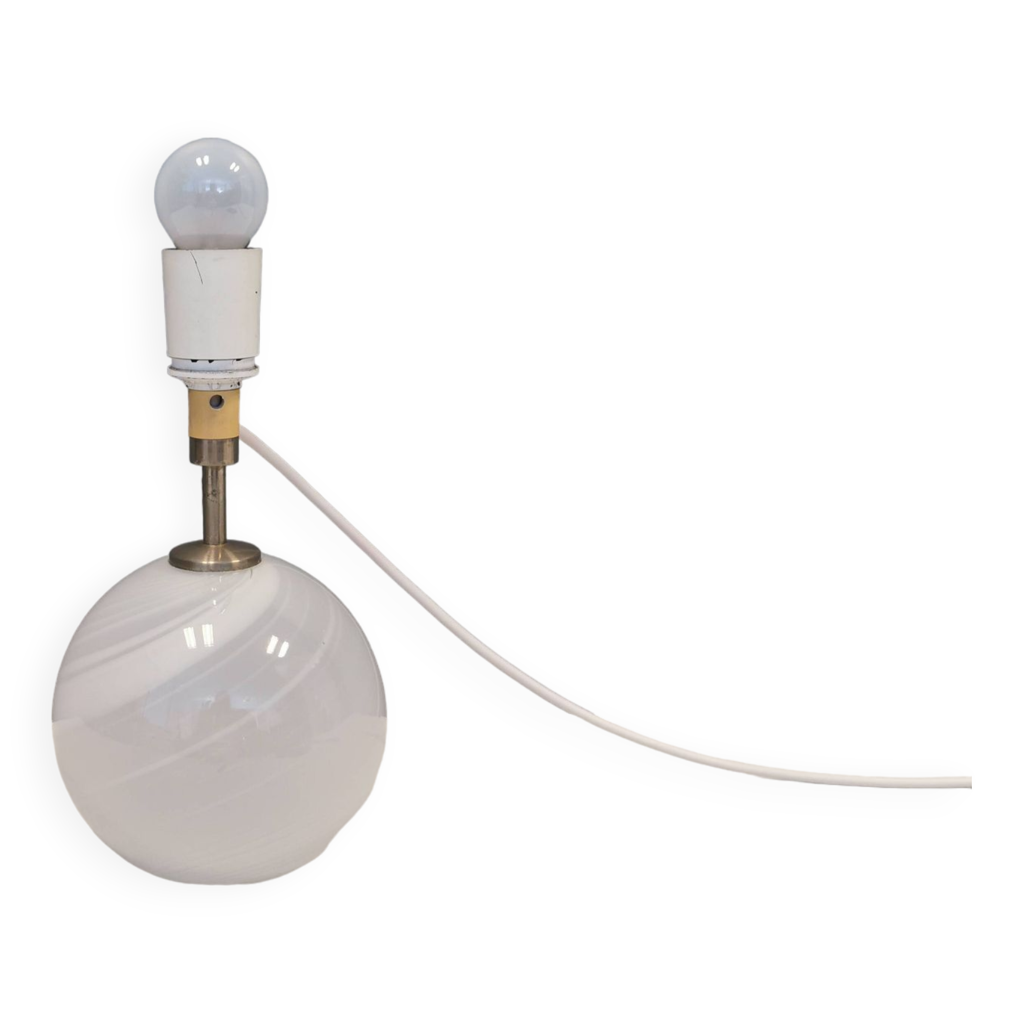 Beautiful table lamp, model Misty by Torben Jørgensen, Holmegaard Glassworks Denmark 1980.