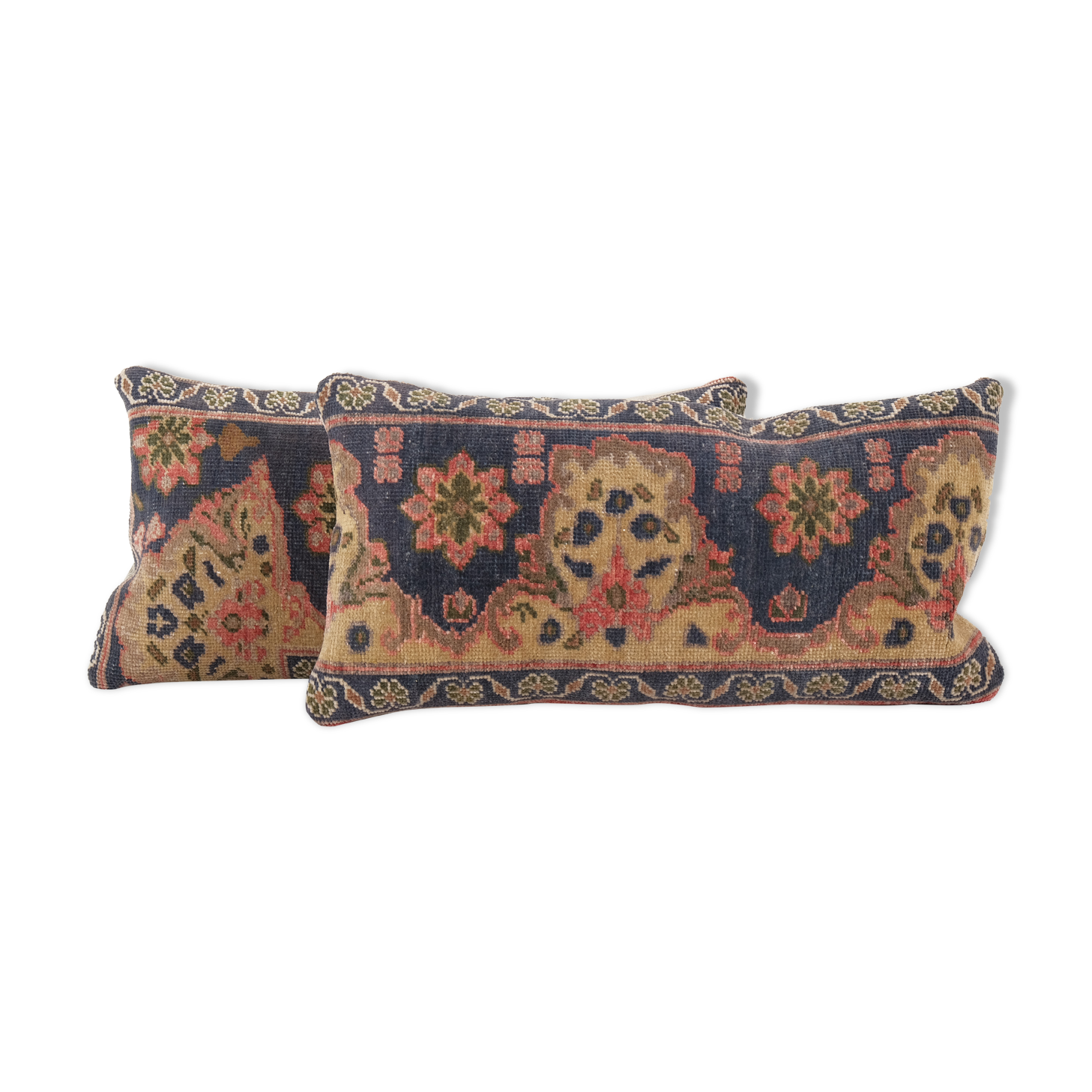 Set of two turkish oushak rug pillow cover