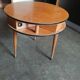 Side table, round work table in Scandinavian style, 1960.