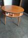 Table d'appoint, travailleuse ronde de style scandinave, 1960