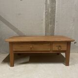 Oak coffee table with drawers