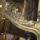 Miroir style Louis XV doré à la feuille d'or du XIXème, 181cm H