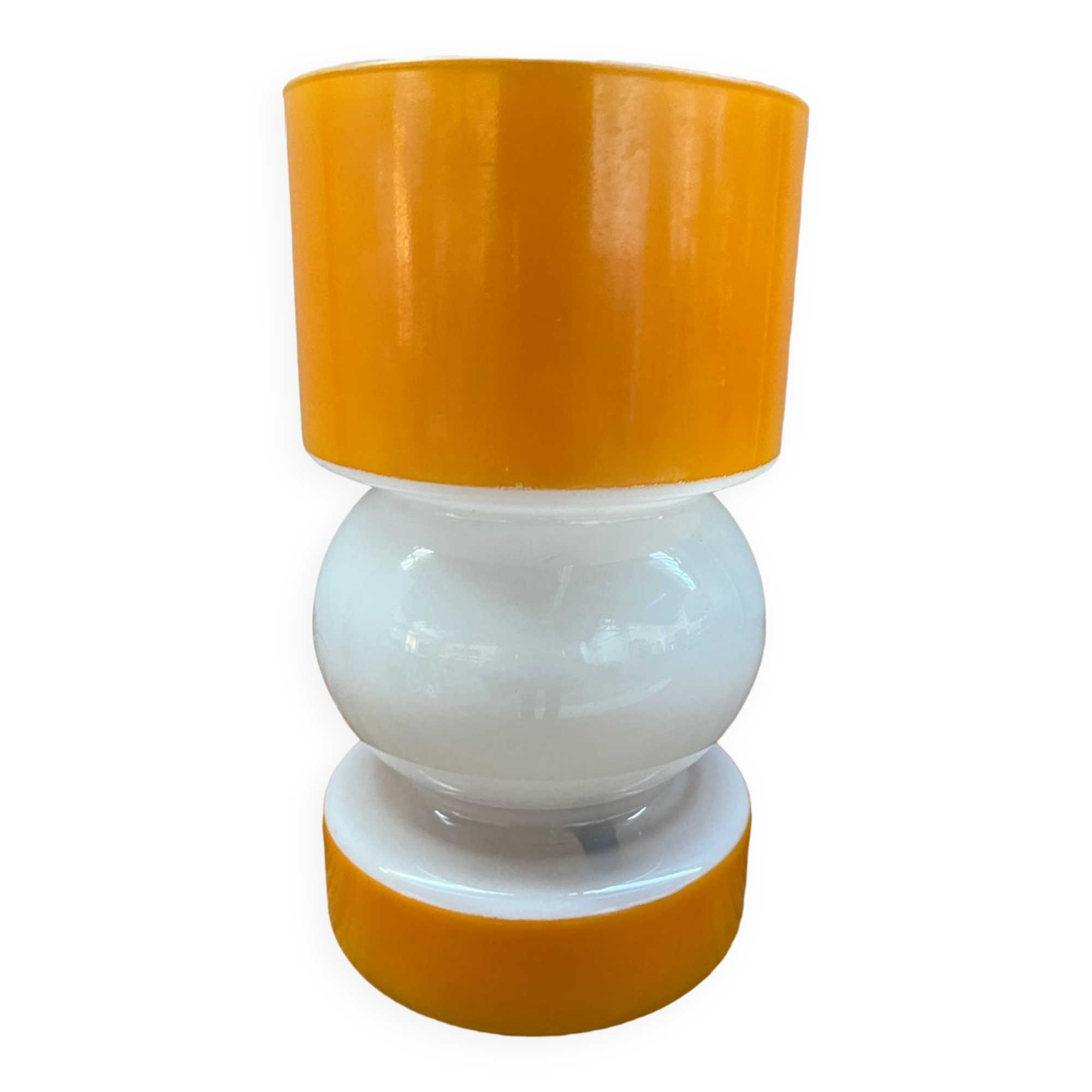 Lampe vintage en opaline