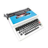 Underwood 315 vintage blue typewriter