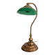 Lampe De Bureau Style Notaire Banquier Col de Cygne Opalin Vert