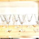 6 wine glasses Val Saint Lambert