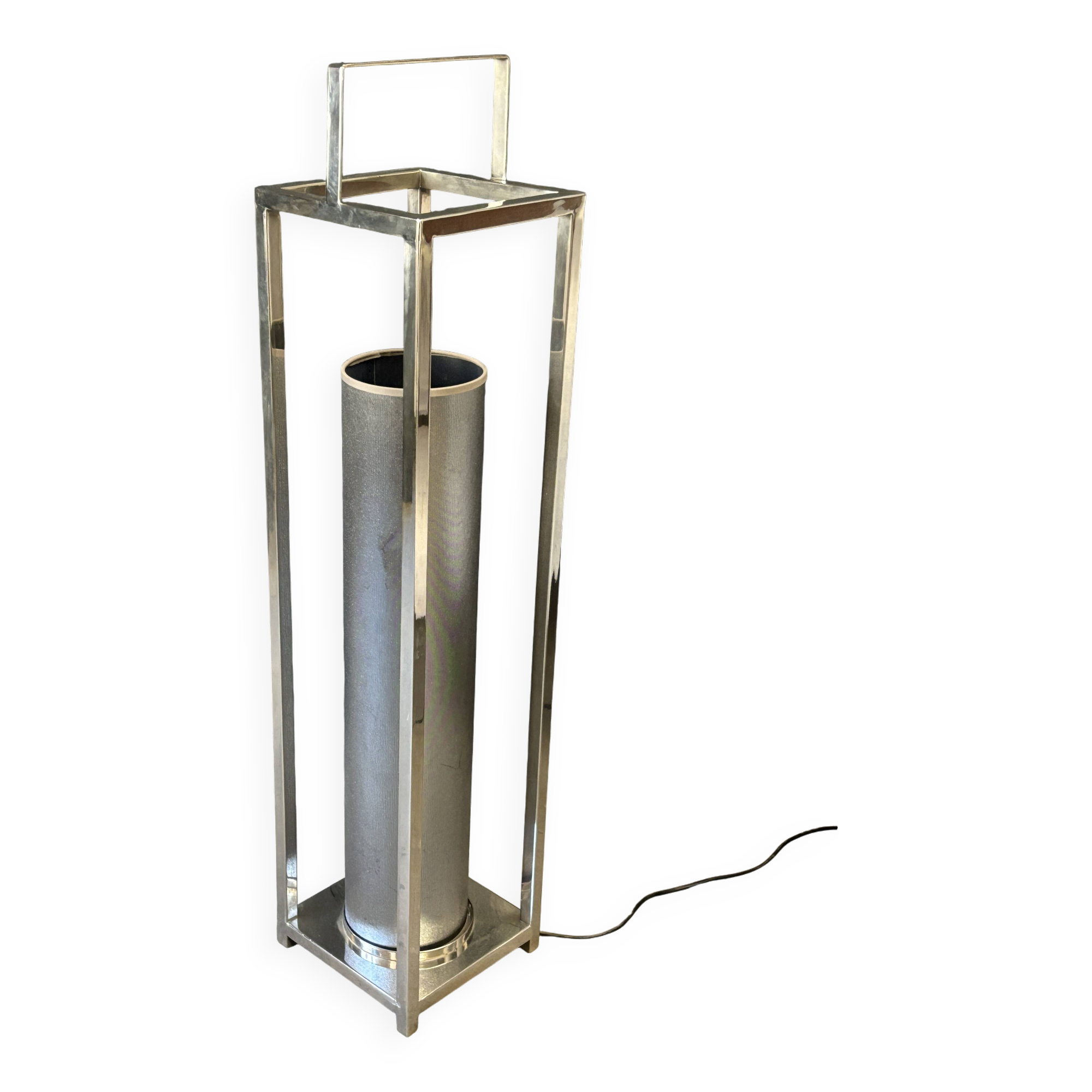 Vintage 80s chrome design floor lamp