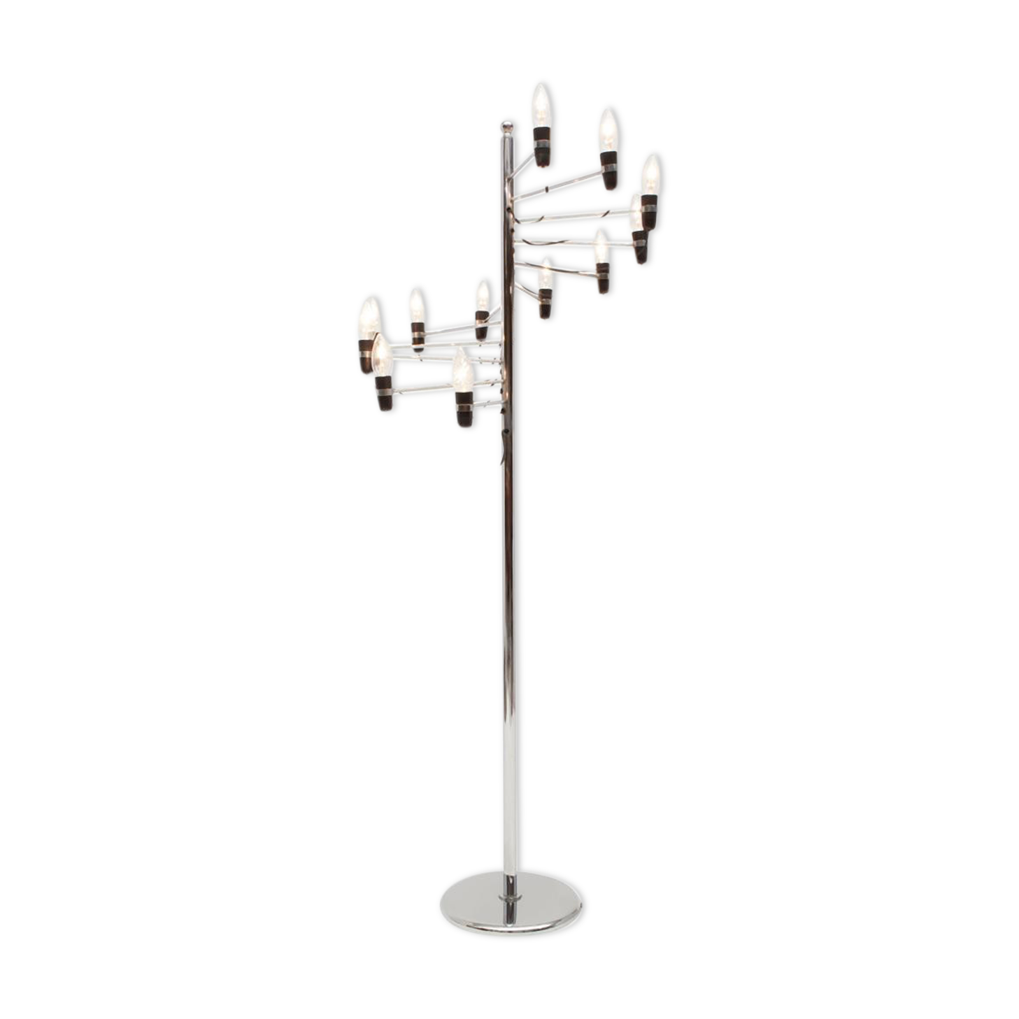 Lampadaire en métal 1980s