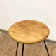 Bar stool in steel and oak