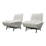 Designer armchairs 1950 Guy Besnard Claude Delor