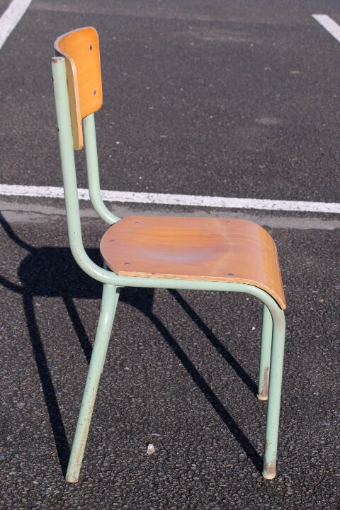 Set of 6 adult chairs Mullca 510 green