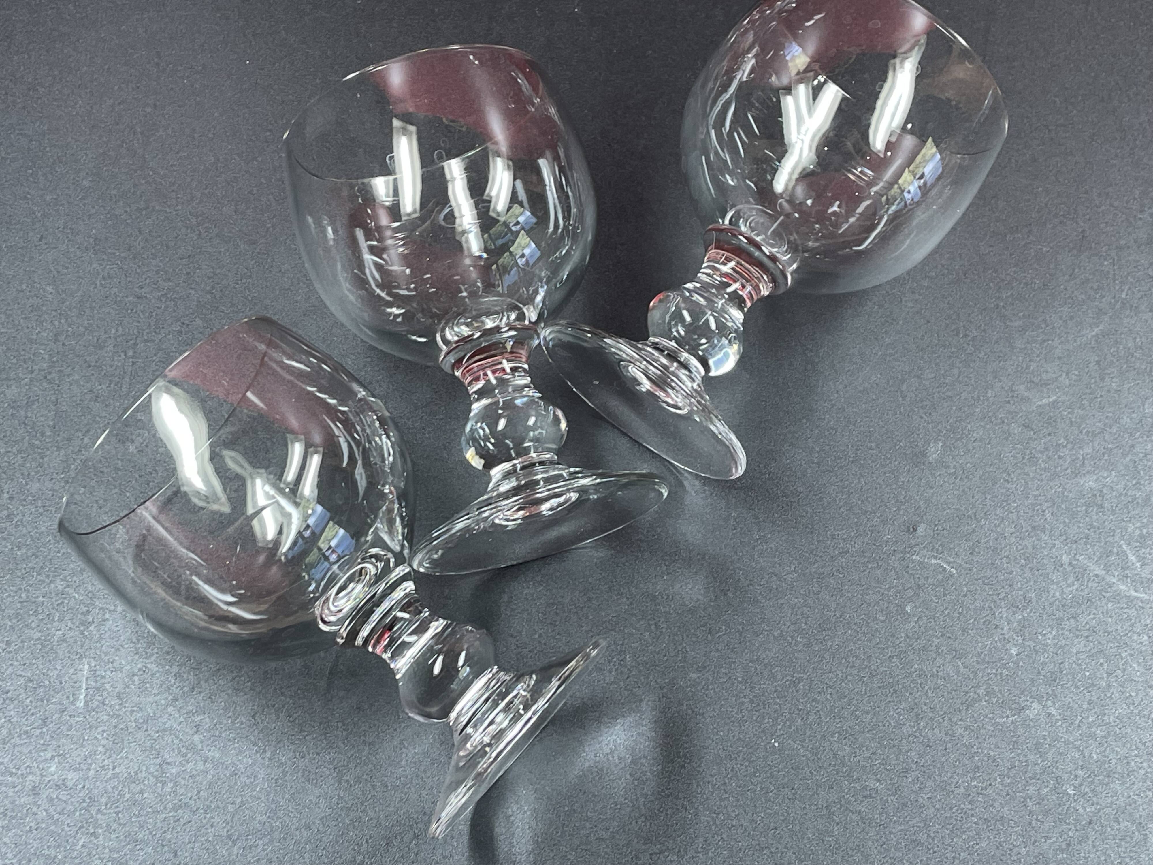 Set of 6 louis philippe style glasses 14 cm