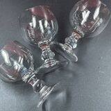Set of 6 louis philippe style glasses 14 cm