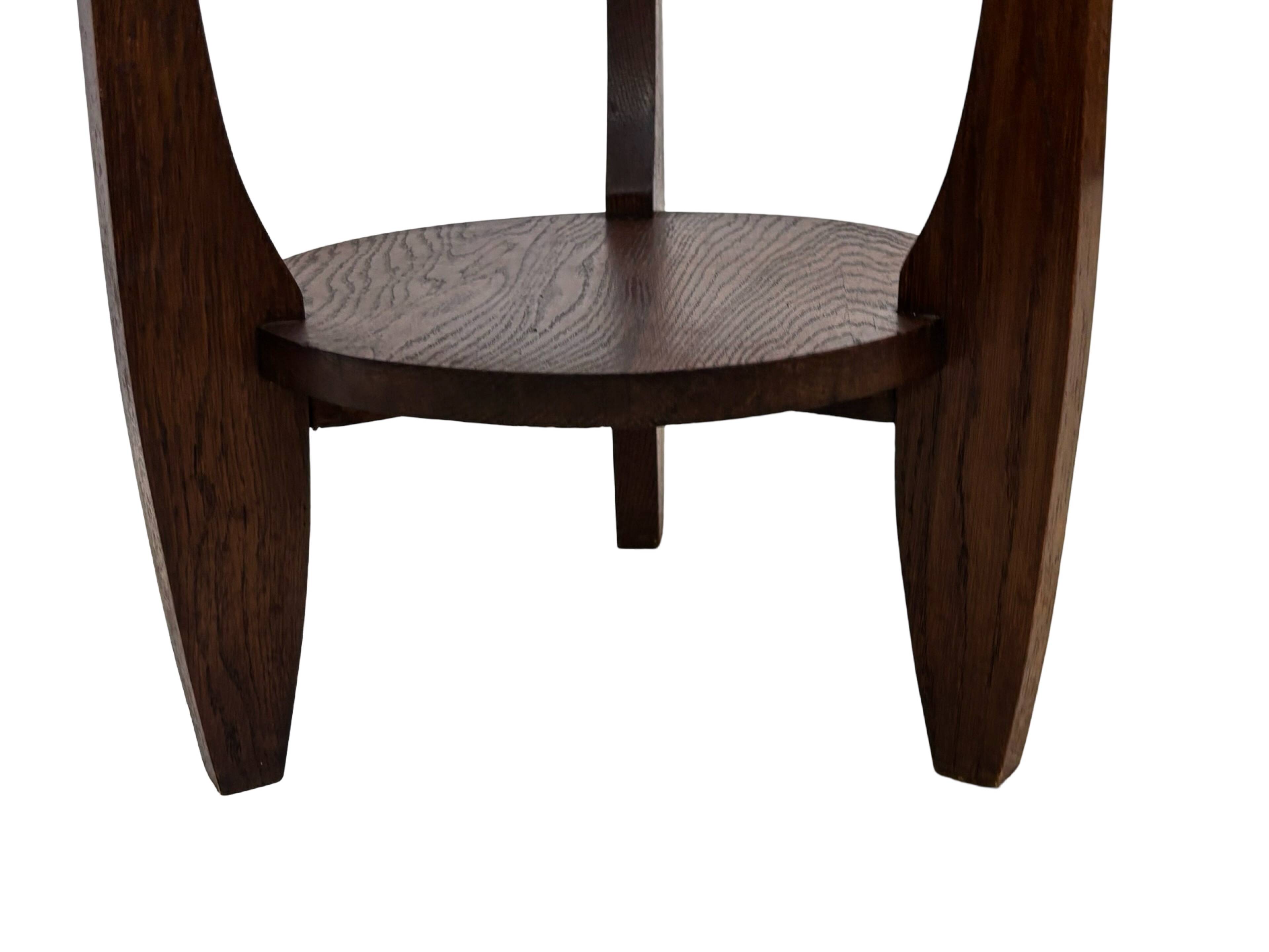 Art Deco Side Table Plant Table Oak 1950s Design