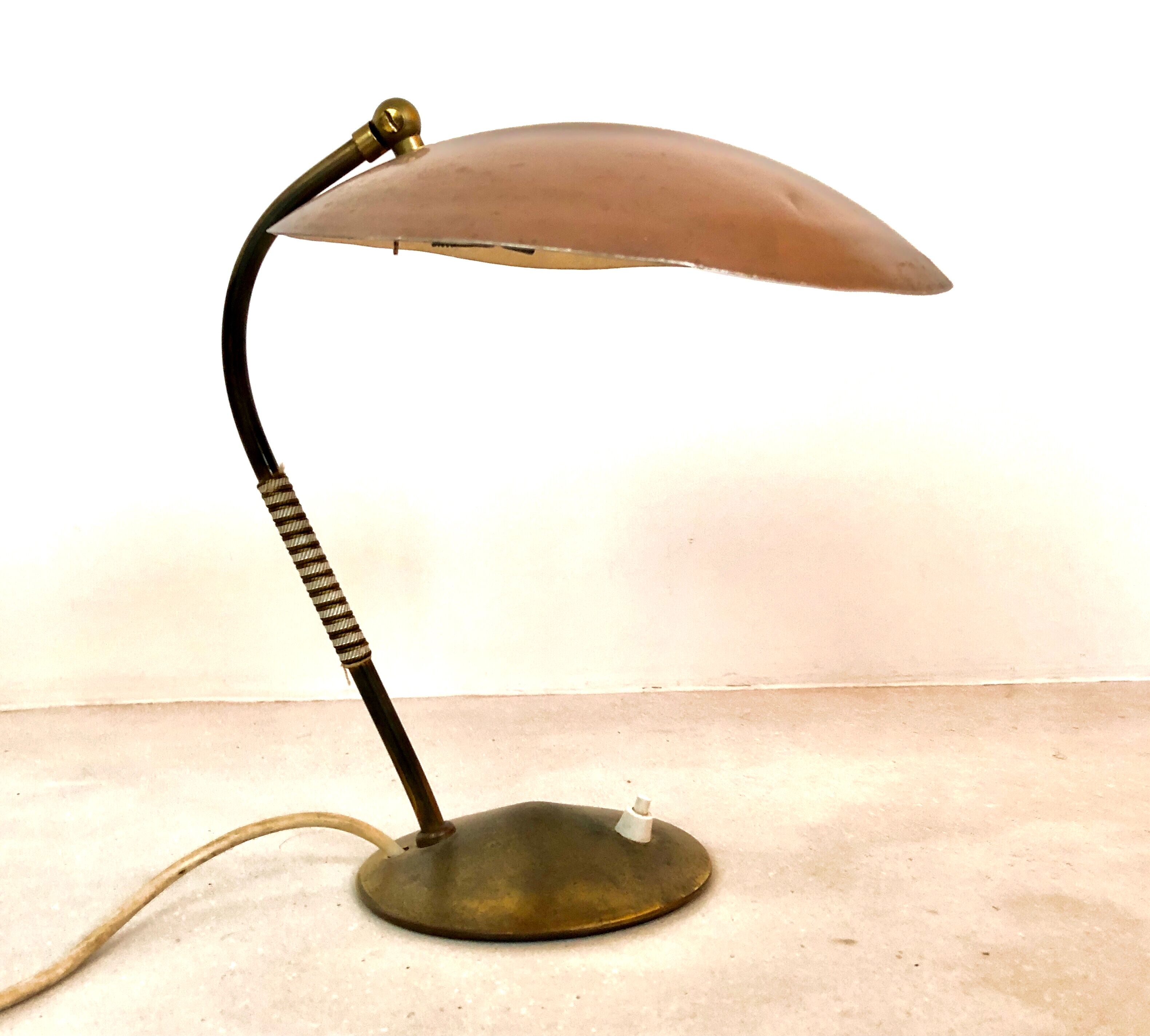 1950s color saucer lamp