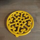 Enamelled metal trifle Yellow Round