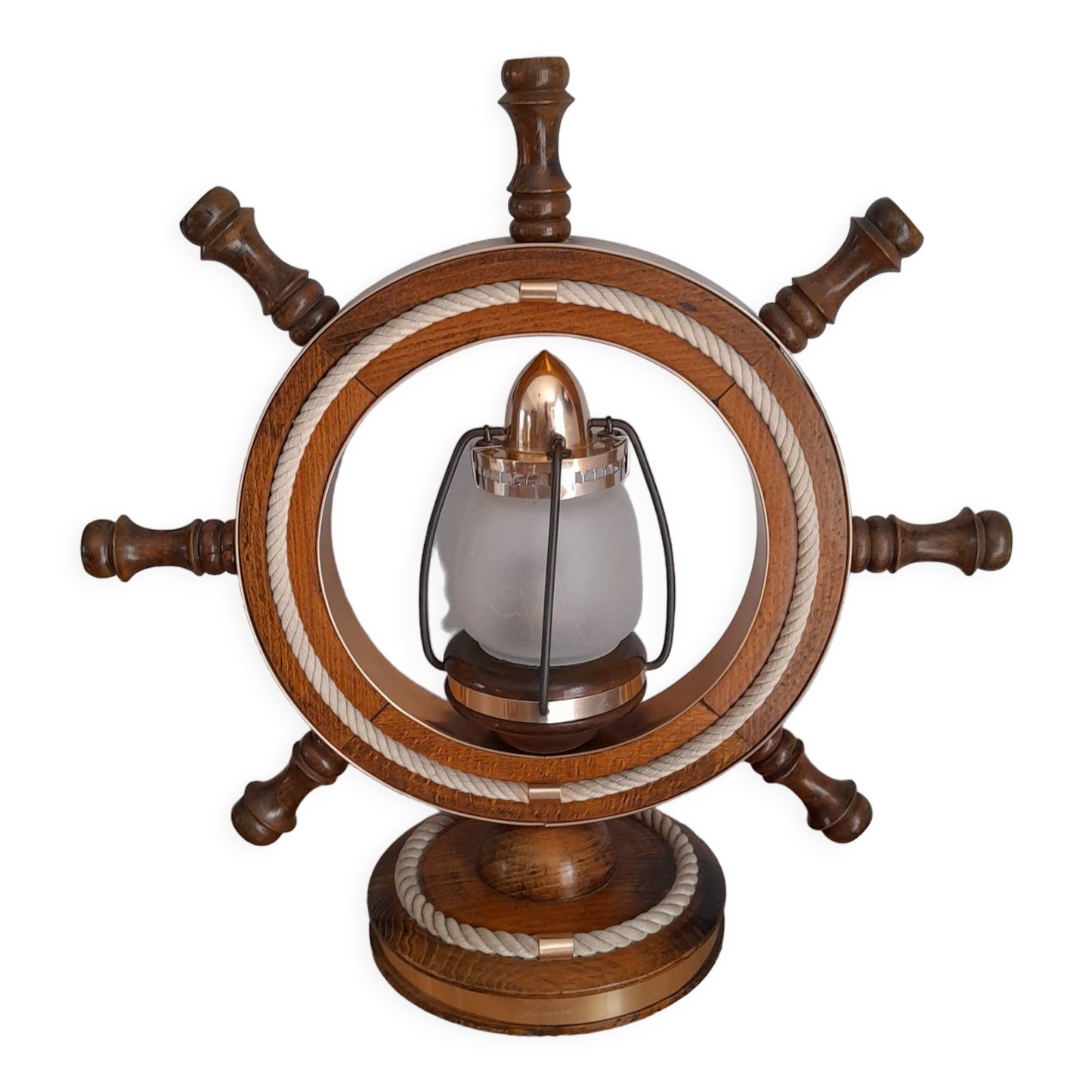 Rudder bar lamp boat vintage wheel