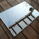 Old rectangular bevelled mirror 54 x 39 cm