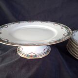 Limoges porcelain dessert service for 12 people, Jean Boyer and Nardon Lafarge (1920 - 1934)