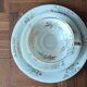 Antique porcelain trio Bavaria – cup, saucer, plate – flowers & do