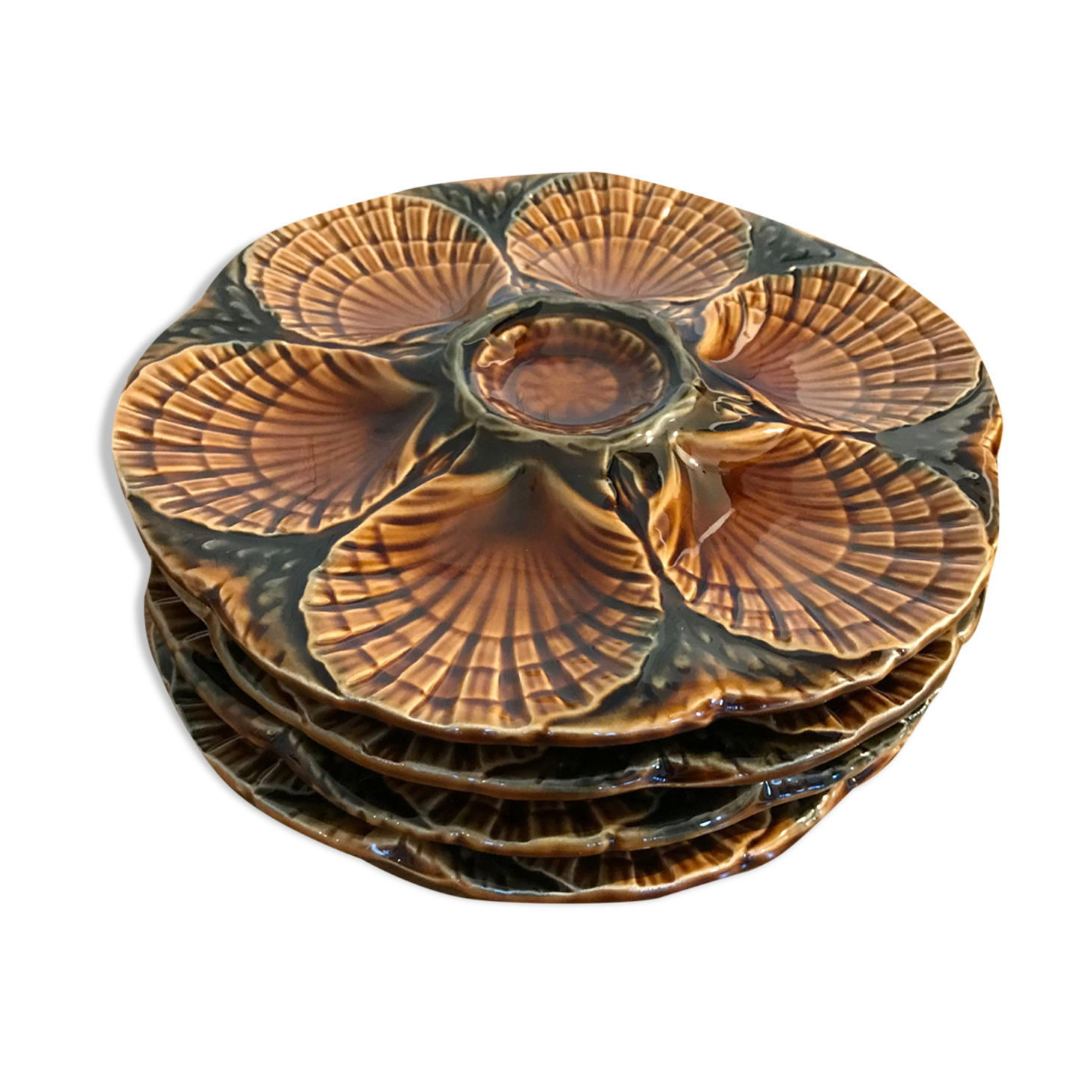 Set of 4 plates with oyster slurry