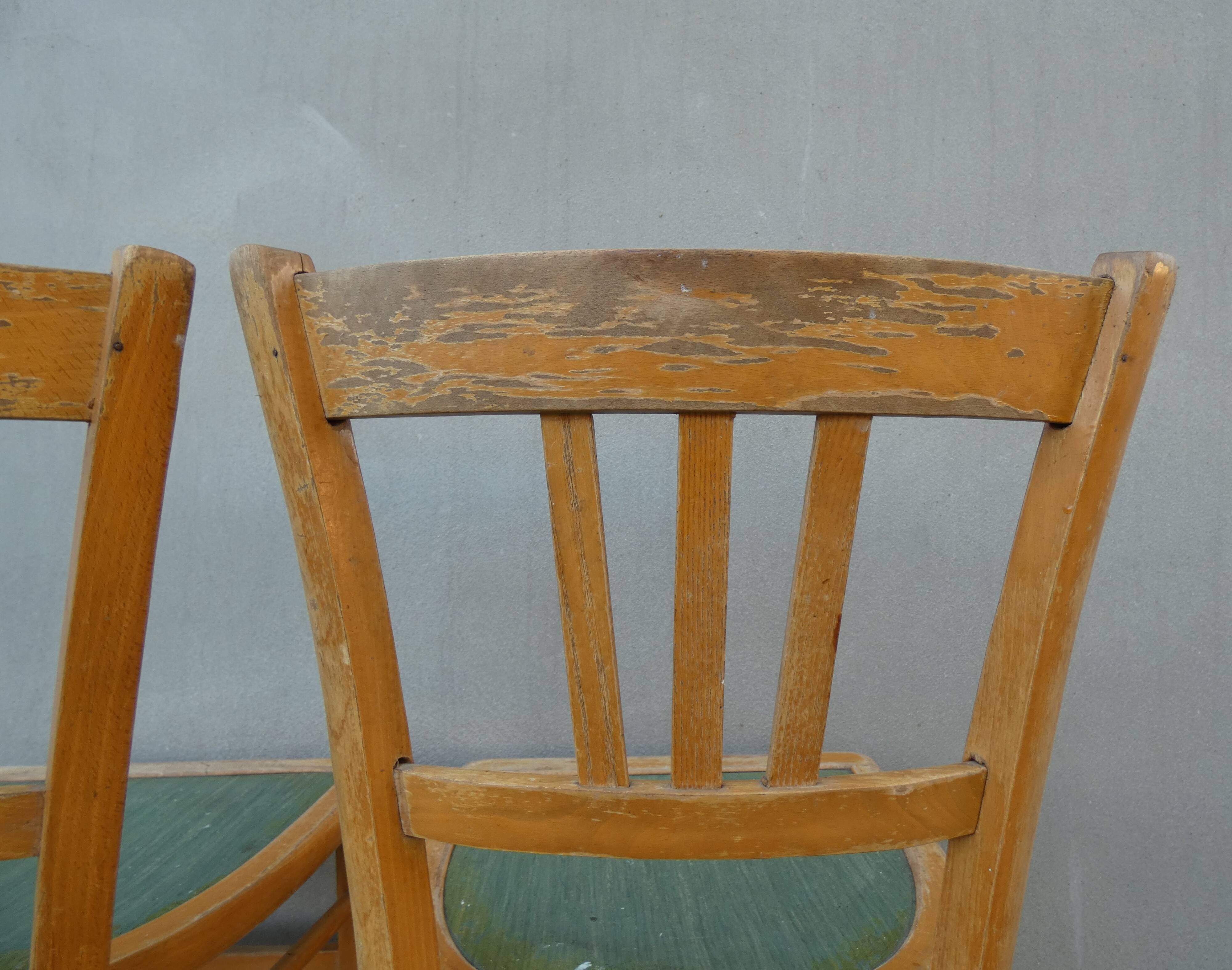 2 chaises de bistrot vintage