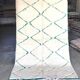 Béni ouarain rug with green and white diamonds with fringes on the side 143x240