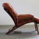 Vintage 1970s Leather Lounge Chairs by Elsa & Nordahl Solheim for Rybo Rykk