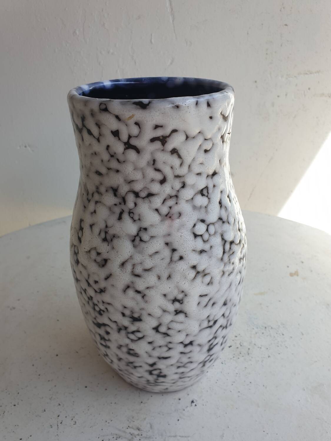 Vintage lava ceramic vase 1960