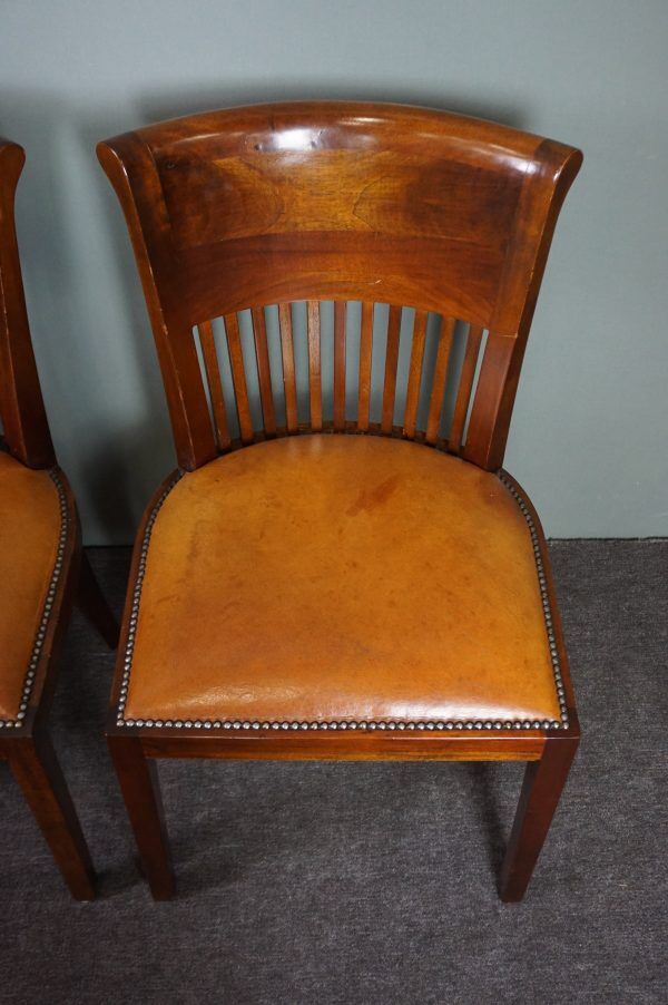 Set of 6 leather dining chairs
