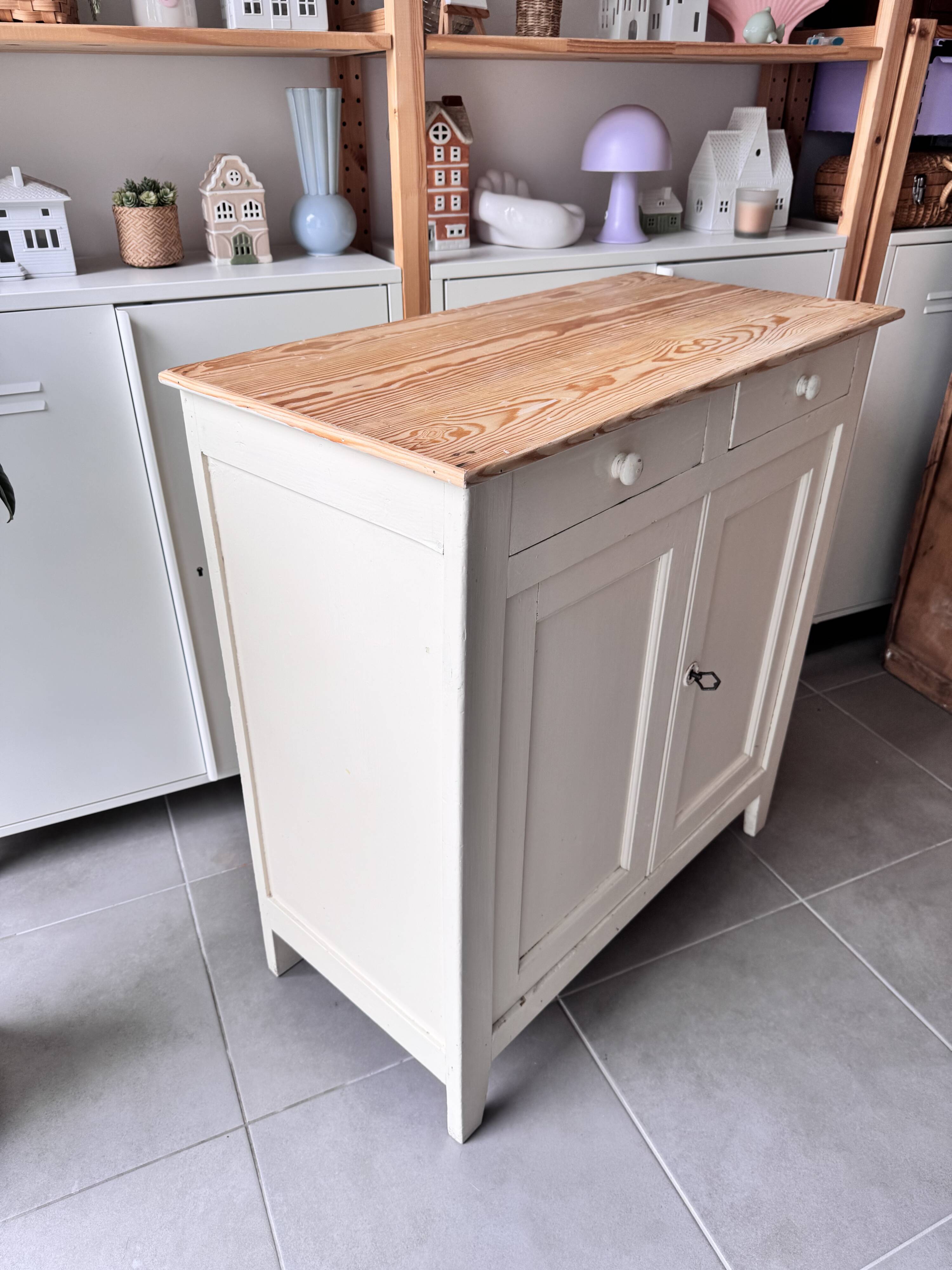 Parisian buffet, antique storage furniture, vintage wooden cupboard