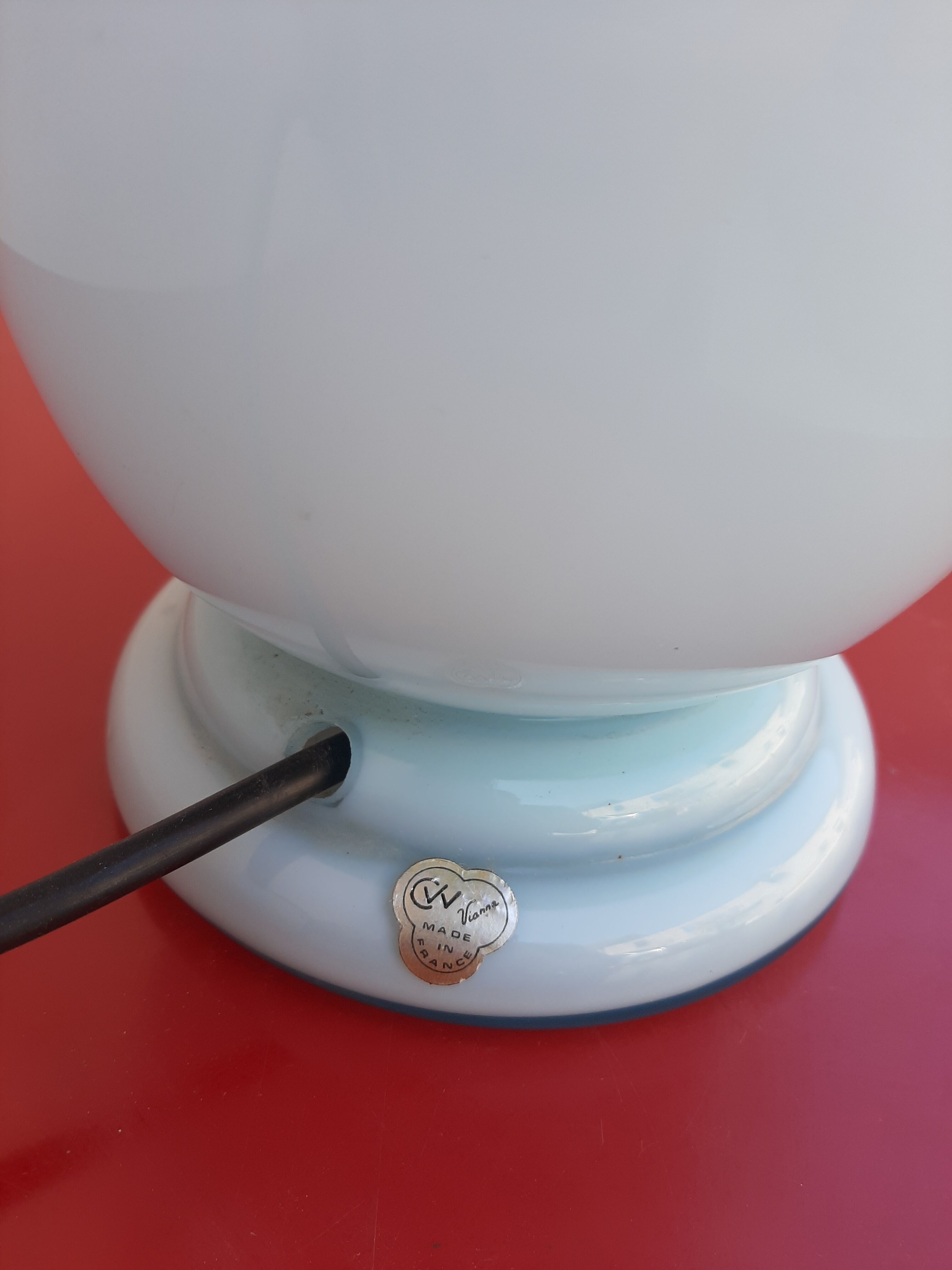 Art deco opaline lamp