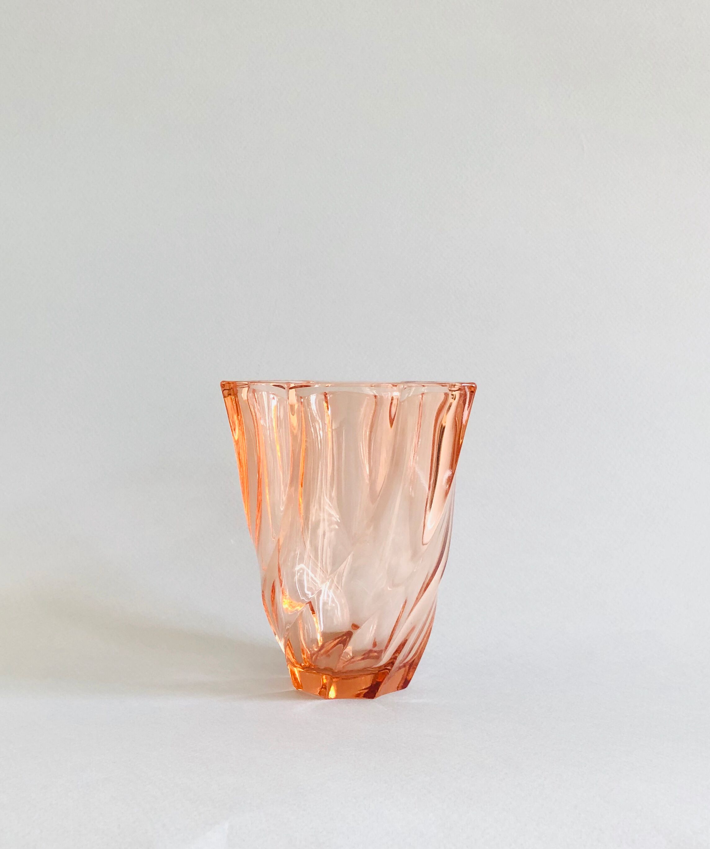 Small vase in pink glass