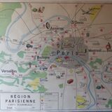 Map of Paris and ancient Parisian region