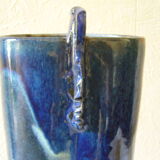 Vintage vase enamelled sandstone Jean Cacheleux