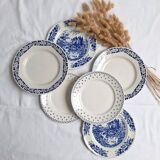 Vintage blue dinner plates